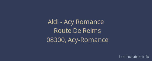 Aldi - Acy Romance