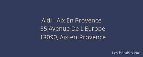 Aldi - Aix En Provence