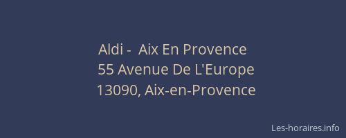 Aldi -  Aix En Provence