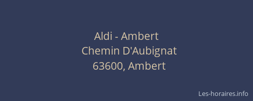 Aldi - Ambert