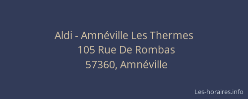 Aldi - Amn&eacute;ville Les Thermes