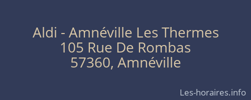 Aldi - Amnéville Les Thermes