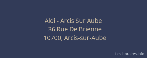 Aldi - Arcis Sur Aube