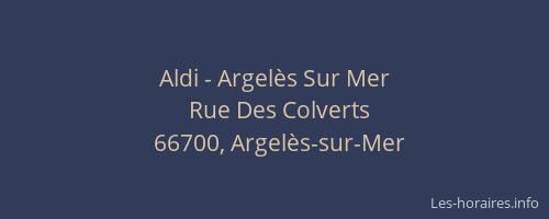 Aldi - Argelès Sur Mer