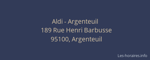 Aldi - Argenteuil