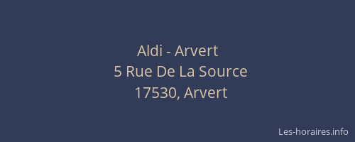 Aldi - Arvert