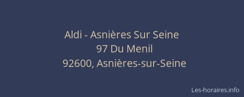Aldi - Asnières Sur Seine