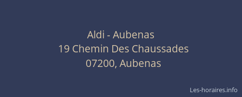 Aldi - Aubenas