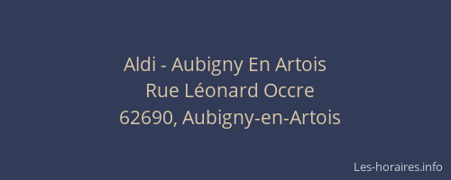 Aldi - Aubigny En Artois