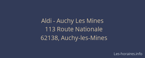 Aldi - Auchy Les Mines