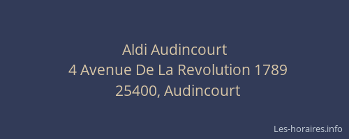 Aldi Audincourt