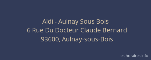 Aldi - Aulnay Sous Bois