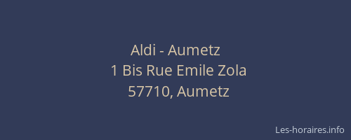 Aldi - Aumetz