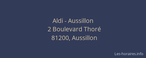 Aldi - Aussillon