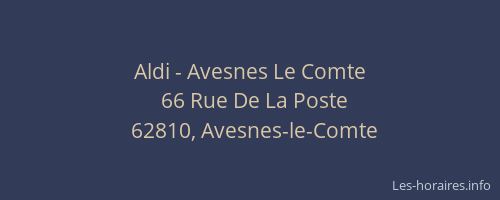 Aldi - Avesnes Le Comte