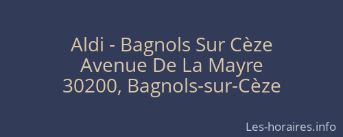 Aldi - Bagnols Sur Cèze