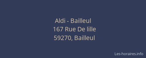 Aldi - Bailleul