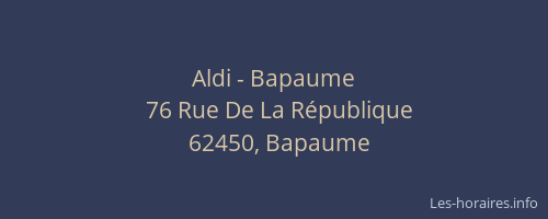 Aldi - Bapaume