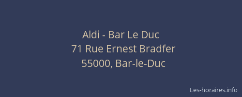 Aldi - Bar Le Duc