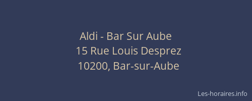 Aldi - Bar Sur Aube
