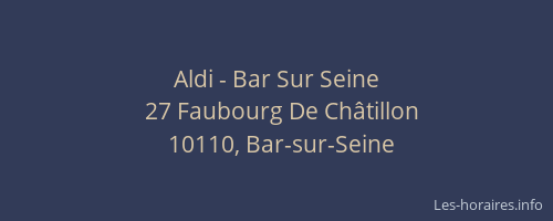 Aldi - Bar Sur Seine