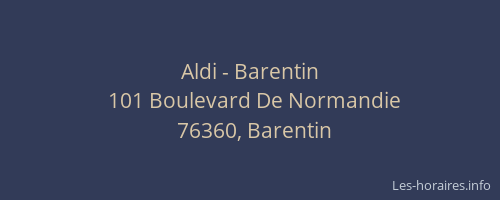 Aldi - Barentin