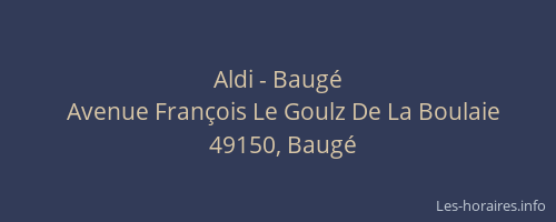 Aldi - Baugé
