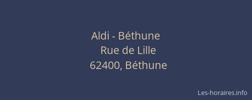 Aldi - Béthune