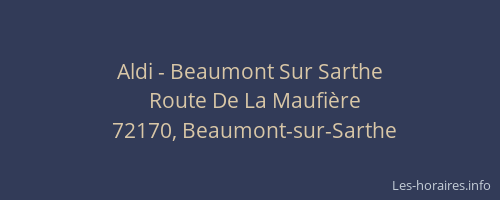 Aldi - Beaumont Sur Sarthe