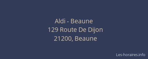 Aldi - Beaune