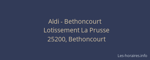 Aldi - Bethoncourt