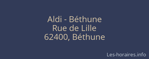 Aldi - Béthune