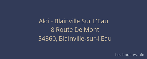 Aldi - Blainville Sur L'Eau