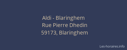 Aldi - Blaringhem