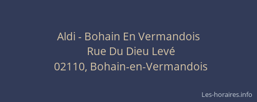 Aldi - Bohain En Vermandois