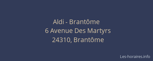 Aldi - Brantôme