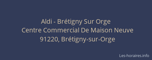Aldi - Brétigny Sur Orge