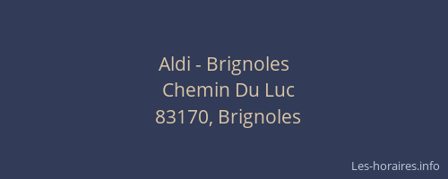 Aldi - Brignoles