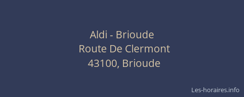Aldi - Brioude