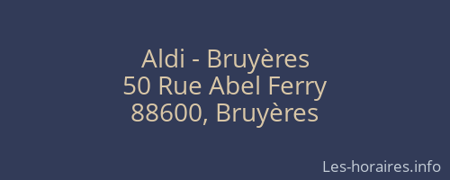 Aldi - Bruyères