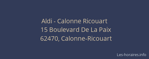 Aldi - Calonne Ricouart