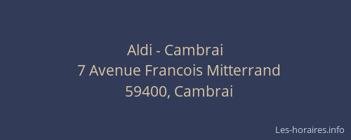 Aldi - Cambrai