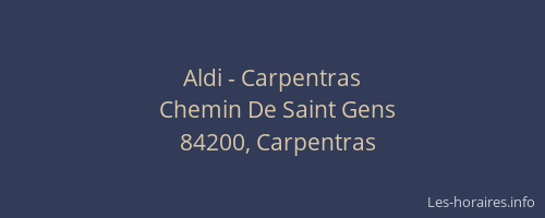 Aldi - Carpentras