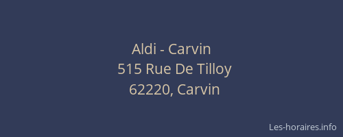 Aldi - Carvin
