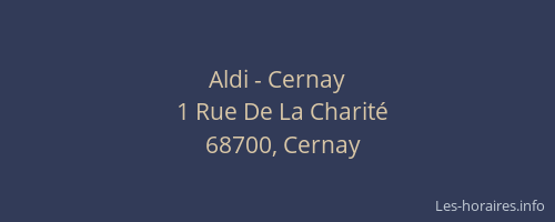 Aldi - Cernay