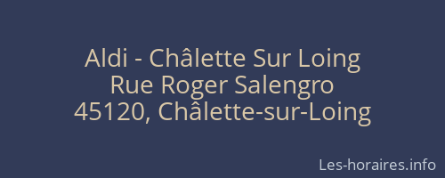 Aldi - Châlette Sur Loing