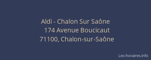 Aldi - Chalon Sur Saône