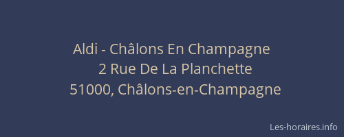 Aldi - Châlons En Champagne