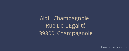 Aldi - Champagnole
