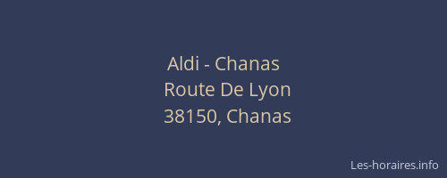 Aldi - Chanas